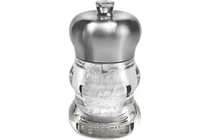Cole & Mason H307092P Ascot Molinillo de Sal, Precision+/Molienda Ajustable, Acero Inoxidable/Acrílico, 100mm, Incluye 1 x Molino