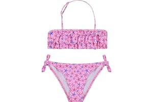 POWER FLOWER Costume da Bagno per Ragazze Costume Intero a Due Pezzi con Volant Set di Costumi da Bagno Tankini Abbigliamento Mare per Bambini 4-16 Anni Ragazza