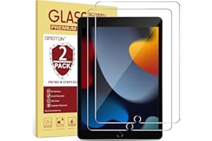‎OMOTON OMOTON 2 Stück Panzer Schutz Glas für iPad 9 (2021)/ iPad 8 (2020)/ iPad 7 (2019)/iPad Air 3 und ein Ausrichtungswerkzeug, HD Schutzfolie für iPad 10.2 inch, 9H Härte, Kratzfest, Blaschenfrei