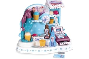 Smoby - La Reine des Neiges - Marchande de Glaces - Caisse Enregistreuse pour Enfant - 22 Accessoires + 1 Figurine Olaf - 350404