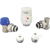 Kit De Radiador Termostático Invertido SOMATHERM - Válvula Termostática 1/2", Incluye Té, Purgador Y Conexiones