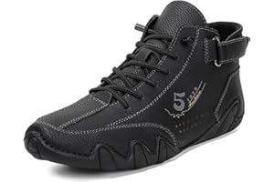 Moudn Stivali Chukka Uomo in Pelle Scarpe da Lavoro Stivali Stringate Desert Boots Antiscivolo