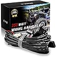 WOWLED Premium Wiring Harness Kit, One Lead Harness Loom Switch Relay Kit for 1 LED Driving Work Light Bar, LED Light Bar Harness for Truck Tractor 4X4 4WD ATV 12V 24V