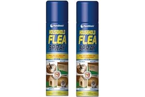 WILSONS DIRECT Household Flea Aerosol Spray 200ml Animal Flea Killer Dog Cat Tick Protection Cat Dog Pet Beds Soft Furnishings Kill Fleas (2)