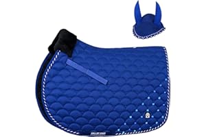 GALLOP SHOP Numnah Jewel Umbrella Style Saddle Pad / Horse Cloth (Royal Blue, Cob/Pony)