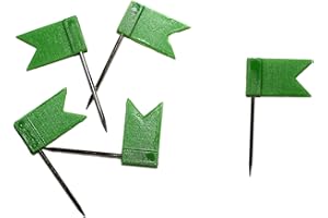 dalipo 31015 – Marking Pins, Flag, Pack of 100, Light Green