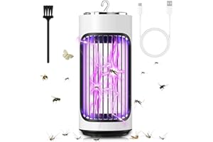 TDTOD Insektenvernichter Elektrisch, Mückenlampe 2025 NEU Mückenfalle elektrisch Insektenfalle mit UV-Lampe,Wiederaufladbar Mückenabwehr Fliegenfalle für Insekten Lampe für Mücken, Motte, Fliegen