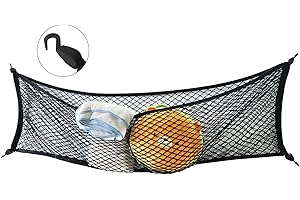 VEHIRIE Red Maletero De Coche 46 x 153 cm Almacenaje De Malla, Red De Protección De La Cargabolsa De Tronco, Red De Carga para Camiones