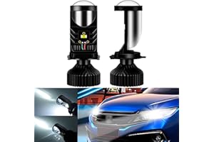 UPXSXT 2Pcs H4 Led Headlight Bulbs Projector Lens, 9-32V 16000LM 100W Cold White High Low Beam LED Headlight Bulb High Brightness and High Concentration of Light for Cars And Motorbikes