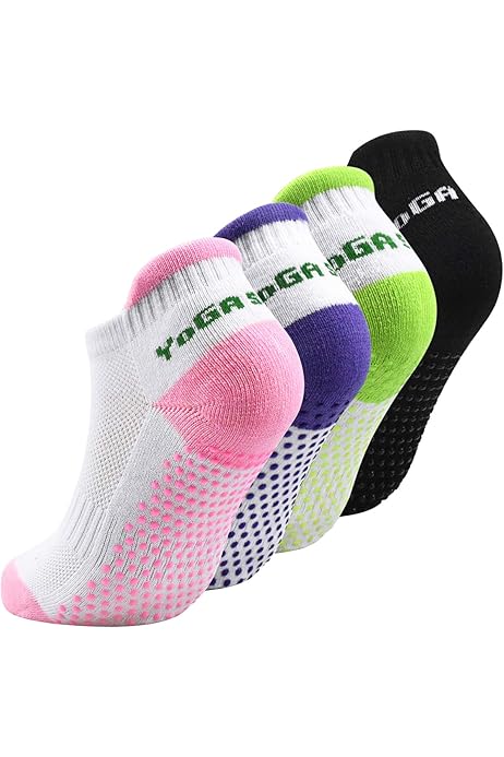 Calzini Antiscivolo Per Yoga Donna - Ideali Per Pilates, Barre E Balletto (Taglia US 4.5-8.6)