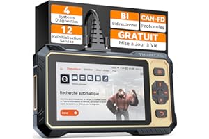 THINKCAR Valise Diagnostic Auto ThinkScan 662,Tests Actifs Bidirectionnels,4 Systèmes ABS SRS Transmission Moteur, 12 Réinitialisations Huile/Frein/SAS/DPF/ABS/BMS/Inject etc. Mise à Jour Gratuite