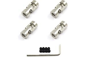 Befenybay 4 Stück 6 mm bis 6 mm Kreuzgelenkwellenkupplung mit Schrauben für Motor