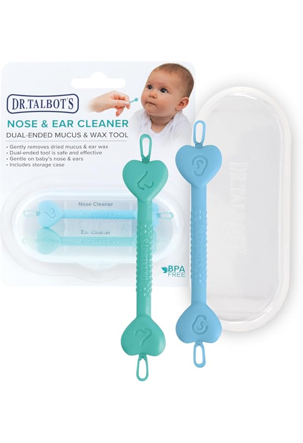 Pince Nettoyeur Nez Et Oreilles Bébé - 2 En 1, Sécurité, Réutilisable, Rose/violet