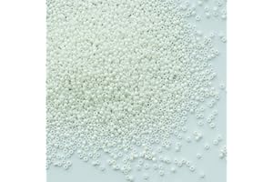 VOOMOLOVE Bulk 2mm White Pearl Seed Beads for Jewelry Making 110 Grams About 9800pcs,12/0 Glass Craft Beads for Making Earrings, Bracelets, Pendants, Waist Jewelry, DIY Handmade（White Pearl）