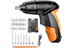 MLLOPO Electric Screwdriver, Cordless Screwdriver Tool Set for Home DIY with Led Worklight and Charger 48 in 1