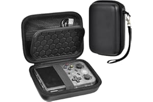 BeisDirect Étui de transport rigide pour console de jeu Anbernic RG35XX RG353V RG353VS Portable Hard EVA Sac de rangement de voyage Accessoires de jeu, Noir