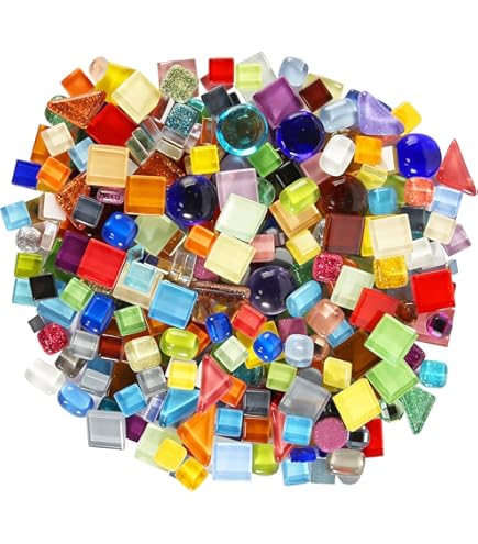 Creativ Company 55527 mozaïekstenen, 8-20 mm, gesorteerd op kleur, 2 kg, lijmen, glas