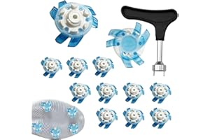 NIESEL Crampons De Rechange pour Chaussures De Golf, 12 Pièces De Chaussures De Golf Antidérapantes, Pointes De Golf À Torsion Rapide, Pointes De Chaussures De Golf Crampons De Golf, Crampons De Golf