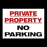 Private Property No Parking Plastic Sign - Private Property, Parking, Clamping, Disabled, Driveway, Do not block (MISC40)