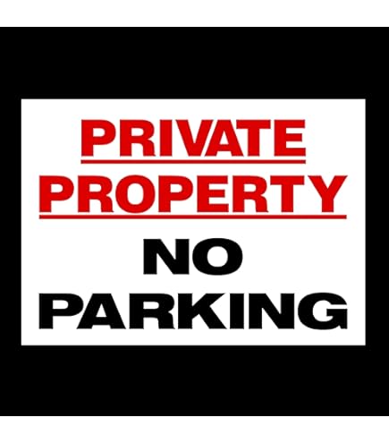 Cartello No Parking 15x20 Cm | Confezione Da 2 Adesivi In Vinile Impermeabile | Proprietà Privata | Facile Da Applicare Su Superfici Lisce