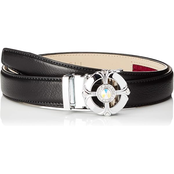 Anthoni Crown Damen Ledergürtel – Stufenlos Verstellbar, 2,5 Cm Breit, Modell 15T10