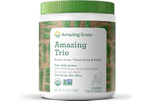 Amazing Grass, The Amazing Trio, Barley Grass & Wheat Grass & Alfalfa, 8.5 oz (240 g)