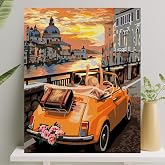 Palmiye Hobi Sanat Sayılarla Boyama Tuval Seti Fır&ccedil;a Boya Dahil (&Ccedil;ıtalı) 40x50 CM - Tatil