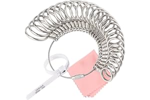 SENSOUSONG Ring Measure UK, Metal Finger Ring Sizer Measure Gauge, Custom and New Rings Tools Jewellers for Measuring Rings Diameters