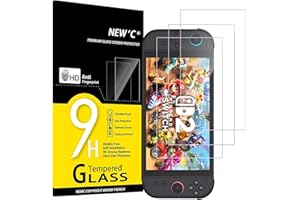 NEW'C Lot de 3, Verre Trempé pour Nintendo Switch 2, Film Protection écran efficace contre les Rayures - sans Bulles - Ultra Résistant (0,33mm HD Ultra Transparent) Dureté 9H Glass