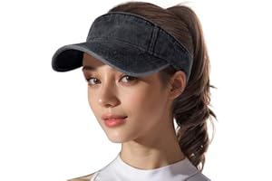 KORDEAR Sun Visor Hat - Sports Sun Visors for Women Cotton Twill Adjustable Golf Beach Running Tennis Sun Protection Cap