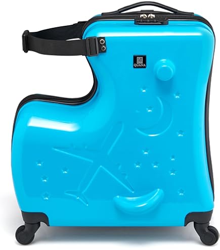 Kinder Reisekoffer Mit Sitzfunktion - 20 Zoll Cabrio-Koffer Mit 4 Spinner-Rädern