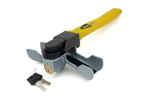 BLOKAUTO 954/B Antirrobo Coche Bloqueo Volante, Más Visible y Disuasorio, Cierre Sin Llave Seguro y Práctico, Bloqueo Dirección Barra Antirobo Universal Para Camper, Suv, Autocaravana, Furgoneta, Auto