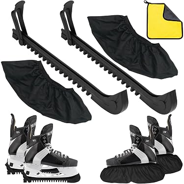 Schlittschuh Kufenschoner Milisten Schlittschuh-Überzüge - Elastische Mikrofaser-Schoner Für Eislaufschuhe Bauer Kufenschoner