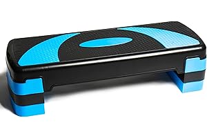 ‎PRISP PRISP Höhenverstellbarer Stepper mit 3 Stufen (10/15/20 cm), 78 x 28 cm Steppbrett für Aerobic und Fitness-Workouts, kompaktes Trainingsgerät für Zuhause, Step Brett