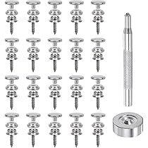 Kit 120 Bottoni A Pressione In Acciaio Inox 15 Mm, Per Barche, Tessuti, Jeans, Fai Da Te