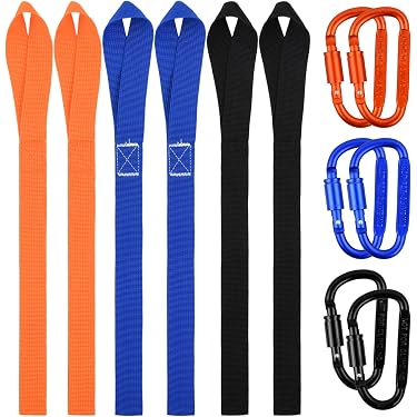 Lot De 9 Sangles D'arrimage Souples Luxvara Avec 6 Crochets - 40,5x2,5cm, Charge 20kg | Pour Vélo, Moto, Camping, Déménagement