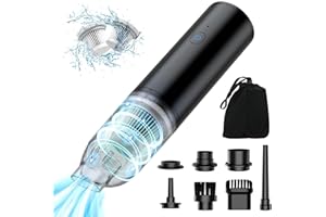 Aumotop Aspirapolvere Auto Portatile 8000Pa 35 Minuti Mini Aspirapolvere Senza Fili Potente 85W 7800mAh Aspirabriciole con Filtro HEPA 7 in 1 Multifunzione, Soffiatore, Gonfiatore, Vuoto