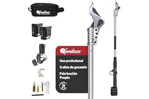 KAMIKAZE PERFORMANCE IN YOUR HANDS KAMIKAZE KV155. Tijera Eléctrica en altura sin cables. Corte Ø 40 mm. Longitud pértiga 155 cm. Hasta 8 horas autonomía. Incluye dos baterías de litio recargables. Poda Eléctrica