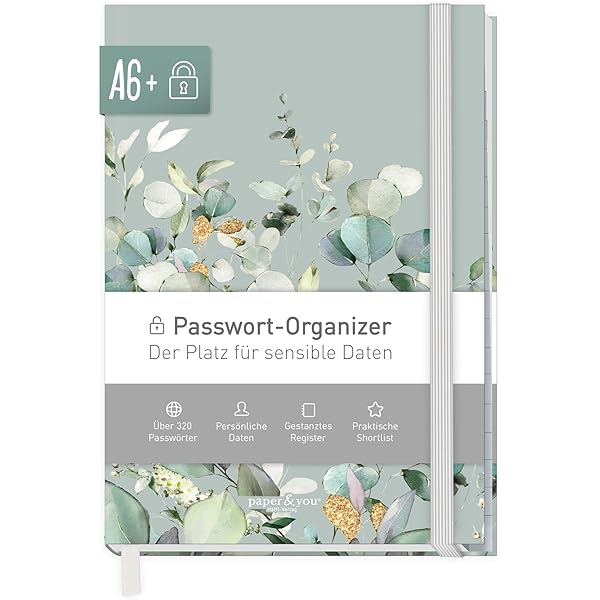 Wachtwoordenboekje met alfabet - Password Organizer - Wachtwoorden Wachtwoordenboekje met alfabet - Password Organizer - Wachtwoorden