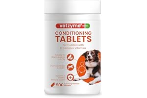 Vetzyme Conditioning Tablets for Dogs (500 Tablets) - With B Complex Vitamins to Promote Fitness and Support a Healthy Immune System