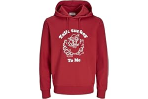 JACK & JONES Bluza z kapturem Mężczyźni Jjxmas One Color Funny Sweat Hood
