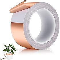 Nastro Di Rame Autoadesivo 20m X 30mm - Doppia Faccia Conduttiva Per Schermatura EMI E Artigianato