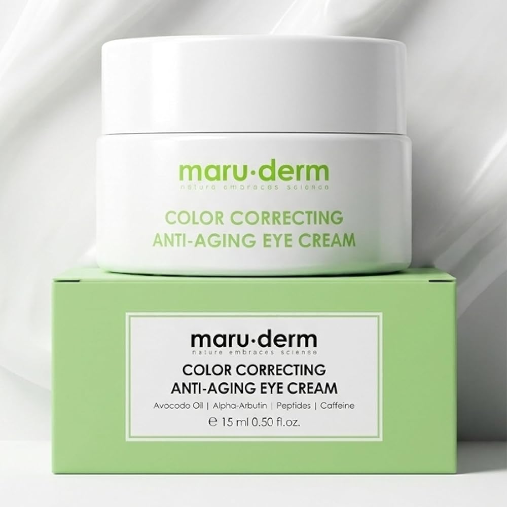 Maruderm Anti-Aging Aydınlatıcı Göz Kremi – Alfa-Arbutin, Kafein & Peptit Kompleksi ile Koyu Halka ve Kırışıklık Görünümüne Karşı, 15 ML