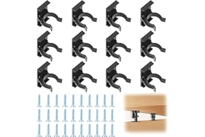 Flintronic 12PCS Kitchen Kick Board Plinth Clips, Kitchen Kickboard Clips with 30 Screws, Durable Heavy Duty Kick-Board Clip with Attaching Bracket, Suitable for Secure Kickboard Installation