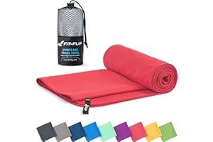 Fit-Flip Ręcznik z mikrofibry - kompaktowy, ultralekki i szybkoschnący - ręczniki z mikrofibry - ręczniki sportowe, plażowe i podróżne - (80x160cm Koralowy)