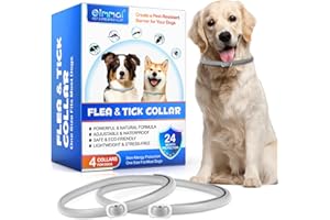 XAYGHE Flea Treatment for Dogs, Flea and Tick Collar for Dogs (4 Packs), 24 Months Prevention, Natural Flea Dog Collar - Adjustable & Waterproof Dog Flea Treatment for Small Dogs, Medium and Large Dogs