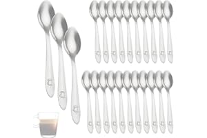 RENIMOVE Cucharillas cafe pequeñas acero inoxidable 10 cms duraderas y versatiles perfectas para hogar y restaurantes faciles de limpiar y adecuadas para lavavajillas (24 Uds)