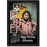 GlowArt – Customized Collage Photo Frame | 5 Photo Upload | Personalized Home Decor Gift for Men & Women | Happy Birthday, An