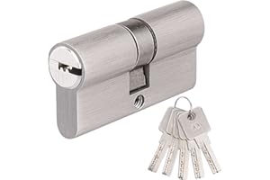 TAKUZA Schließzylinder aus Messing, 30/30 mit 5 Messing-Schlüsseln, Profil-Doppelzylinder, Zylinderschloss, Türschloss Ersatzzubehör, Wendeschlüssel, Türschloss Sicherheitsschloss Haustür