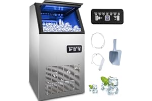 ‎VEVOR VEVOR Eiswürfelbereiter, 25 kg/24h, 32 Eiswürfel in 8-15 Minuten, Eiswürfelmaschine Klein Eiswürfelmaschine mit 10kg Speicher für Zuhause Büro Kaffee Bar
